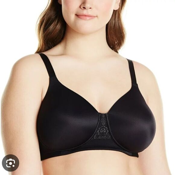 Take 50% OFF- Vanity Fair Women’s Beauty Back Smoothing Black Bra, Size-44D - Picture 1 of 8